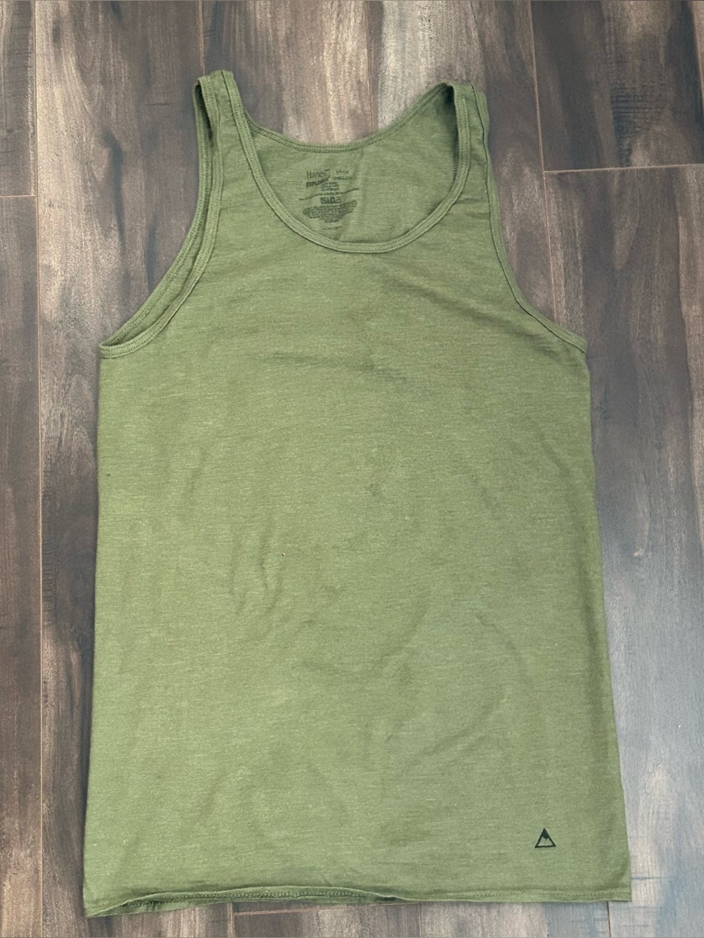 Olive Green Hanes Tank Top | Minimalist Basic | Y2K